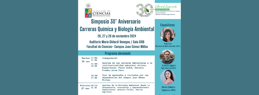 Simposio 30° Aniversario carreras Química y Biología Ambiental