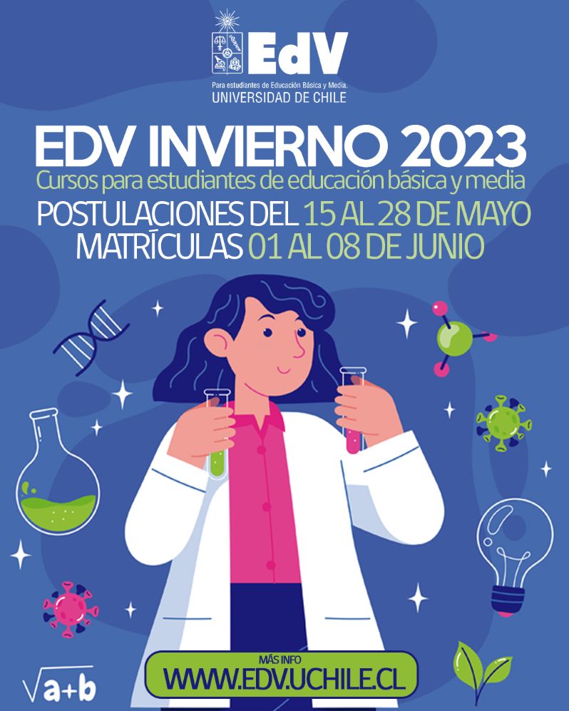Facultad de Ciencias participará con tres cursos en la “EdV Invierno 2023”